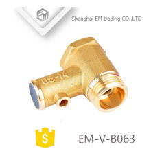 EM-V-B063 nickel plated medium pressure brass pressure relief safety valve for electric water heater without handle
